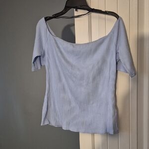 H&M Soft Blue Short Sleeve Top